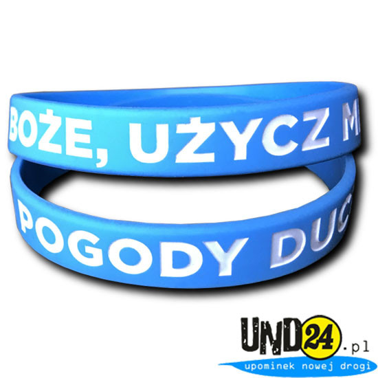 Silikonowa opaska świecąca - Boże, użycz mi Pogody Ducha…