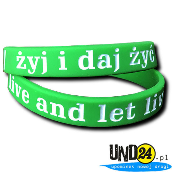 Silikonowa opaska świecąca - Żyj i daj żyć. Live and let live
