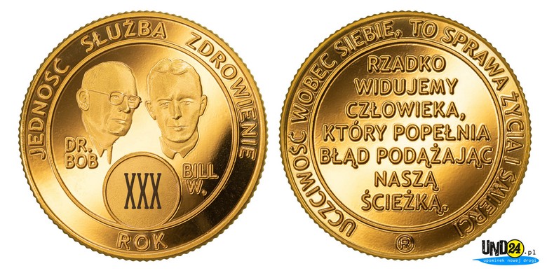 Medal 30. Rocznica trzeźwości w Amerykańskim Stylu