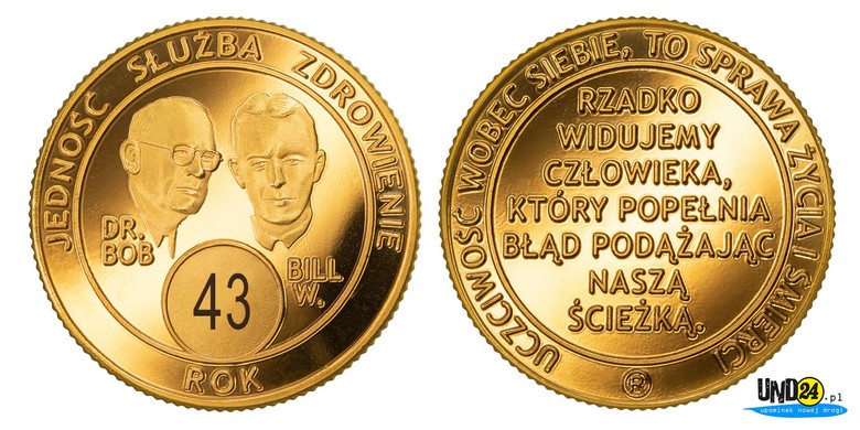 Medal 43. Rocznica trzeźwości w Amerykańskim Stylu
